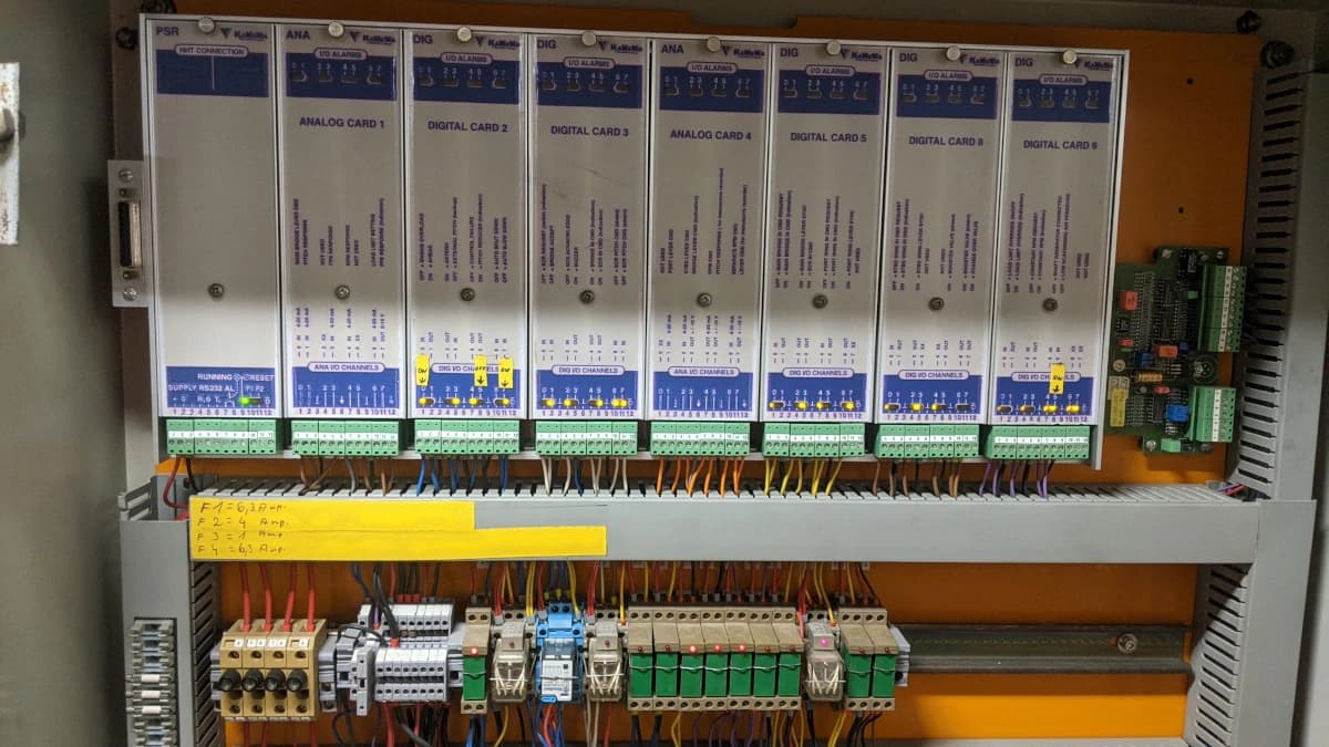 CPP pitch propulsion controller I/O cards — analog and digital input/output modules for controllable pitch propeller control system