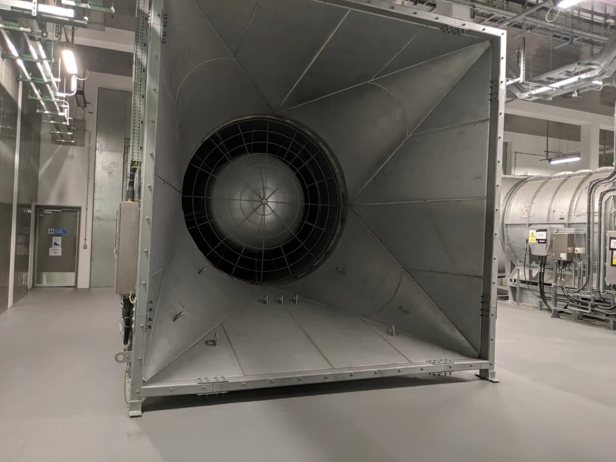 Building management system onsite showing high voltage HVAC system installation