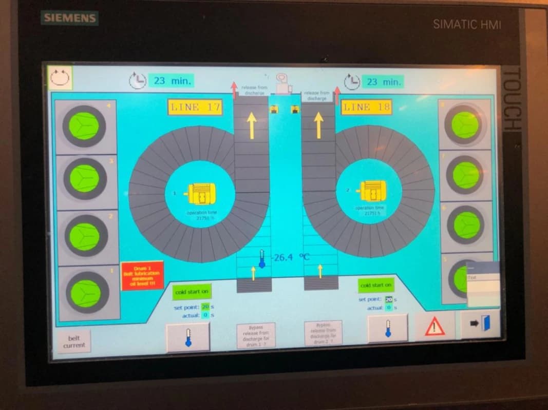 Automated manufacturing production line in operation showing robotic assembly