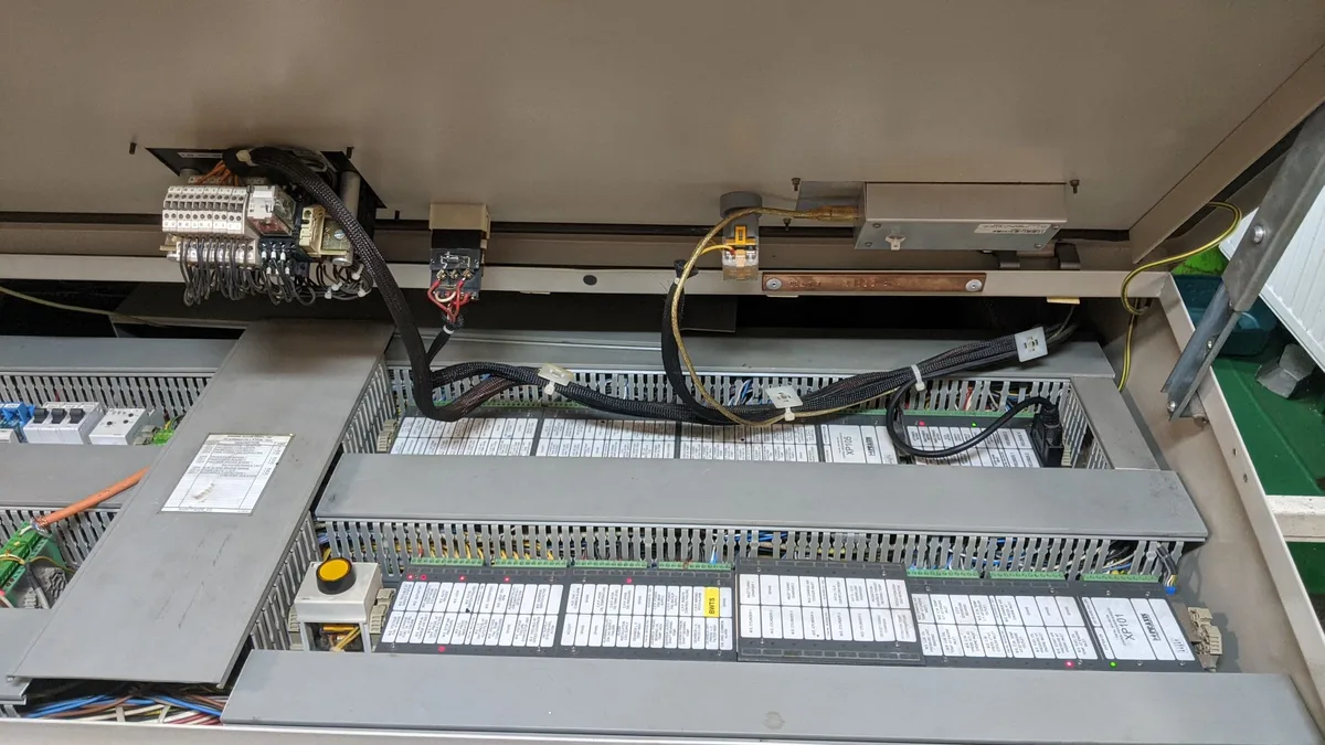 ECR control cabinet internals — Berg CPP control system wiring and terminal blocks, Ashmit Engineering Ltd