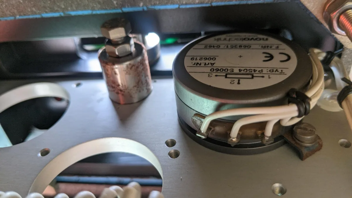 Novotechnik P4504 S0060 replacement potentiometer installed in CPP wing control — Varberg, Ashmit Engineering Ltd