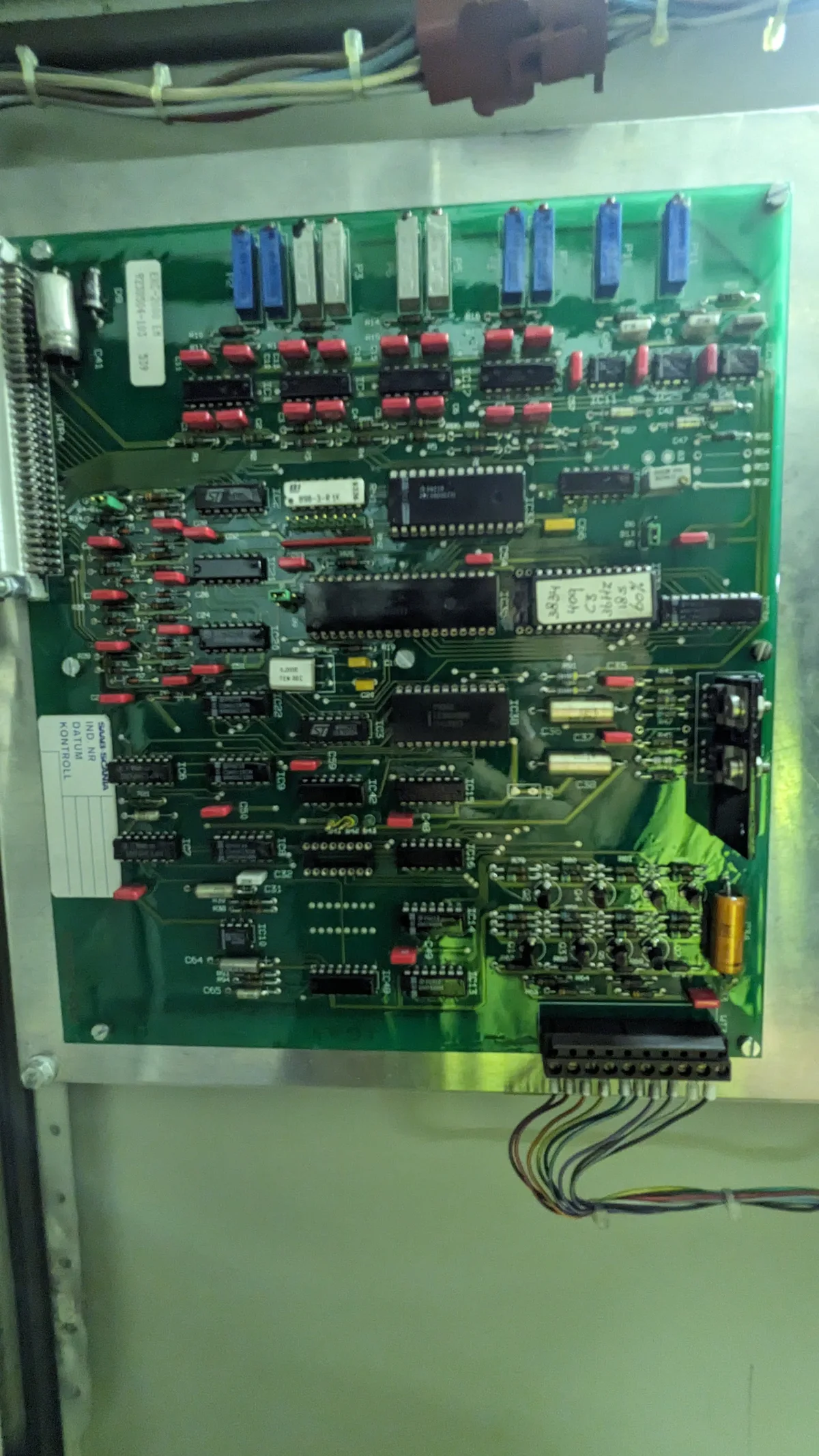 Berg ECR CPU control board during inspection — marine CPP control system repair Swansea — Ashmit Engineering Ltd