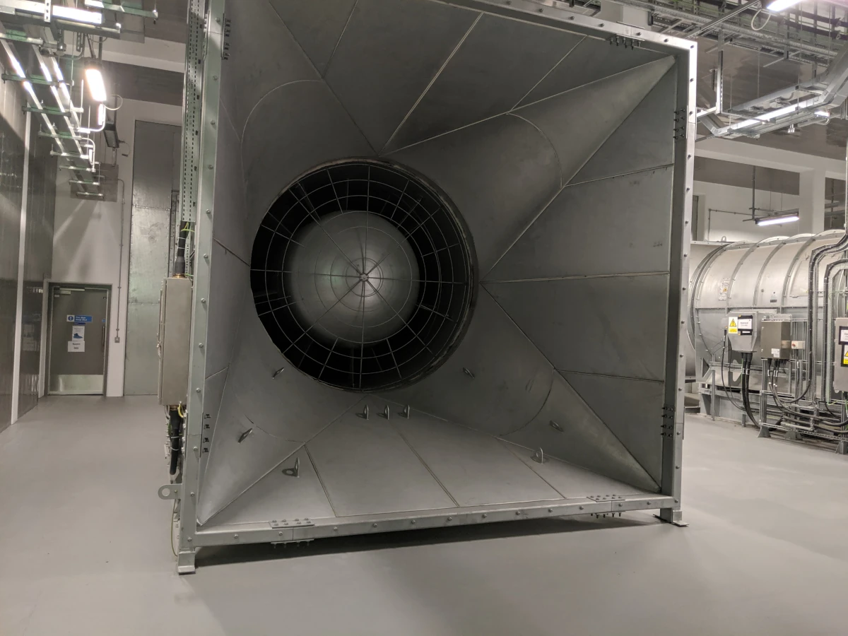 Building management system onsite showing high voltage HVAC system installation